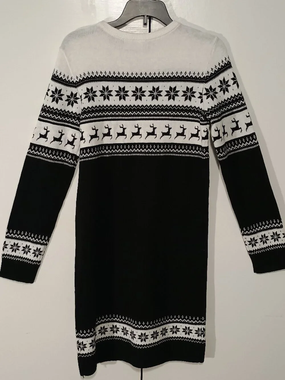 The Children’s Place Girls Fair Isle Reindeer Sweater Dress Size Large 10/12 NWT - Picture 3 of 9